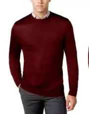 RYAN SEACREST DISTINCTION MEN'S CONTRAST SHOULDER SWEATER CORDOVAN SIZE 3XL