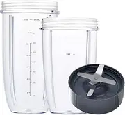 Blender Replacement Parts for Nutribullet, 32oz & 24oz Cups with Replacement Extractor Blade, Compatible with Nutri Bullet 600W/900W Blenders (3 PCS)