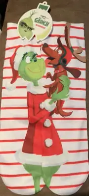 GRINCH ADULT SOCKS SIZE 4-10 STRIPED UNIVERSAL STUDIOS DR.SEUSS SUPER CUTE!!