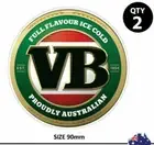 2 X VB Beer Can Sticker Bar Fridge Car sticker Bumper Sticker