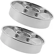 Cabilock 2pcs Stainless Steel Doughnut Cutters Easy to Use Baking Tool for Creative Doughnut Designs for Parties and Gatherings Round Fondant Mold for