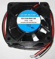 Globe Motors 60 mm Fan - 24 V DC - 17 CFM - 25 mm Thick - D24-B10A-05W3 - 28 dB