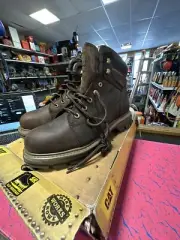 Mens Caterpillar Cat Valor MR P73868 WIDE Brown Slip Oil Res 6" Boots Shoes 10.5