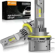 H15 LED Canbus Bulb, 100W 12000LM 6500K Anti-Error Super Bright White High Beam and Daytime Running Light, Fan Cooling Effect, Set of Two