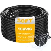 Outdoor Power Extension Cord,50 Ft,IPX6 Waterproof, Cold Weather & Fireproof,...