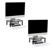 Monitor Stand, Height Adjustable, Ventilated Laptop Riser, Metal, 14.5" L x 9...