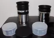 CELESTRON 6mm PLOSSL and 15mm KELLNER EYEPIECES 1-1/4”. NEW IN CASE.