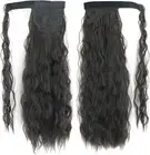 IMISSU Long Kinky Curly Wrap Around Ponytail Extension Synthetic Hair Extensi...
