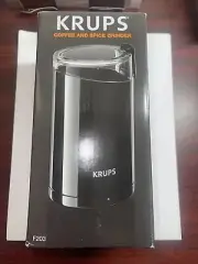 KRUPS~Electric Coffee Bean Spice Grinder~F203 Stainless Steel Blades Mill~BLACK