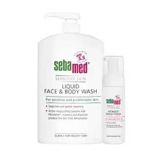 【SEBAMED 施巴】潔膚露1000ml+護潔泡泡慕斯150ml(總代理)