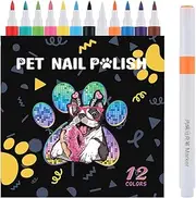 Dog Nail Polish | 12 Colors Quick Dry Pet Nail Polish Set,Fade-Resistant, Grooming Supplies, Daily Decoration Tool For Puppies Kitten