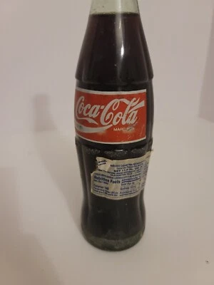 Vintage Coca Cola Bottle With Paper Nutritional Chart