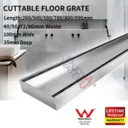 260-890mm Shower Grate Smart Tile Insert Floor Waste Drain 40/50/72/80mm Waste