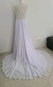 Wedding Dress Size 14 To 16 Lace And Chiffon A Line BNWT