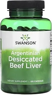Swanson 100% Pure Defatted Desiccated Beef Liver 500 Milligrams 120 Capsules