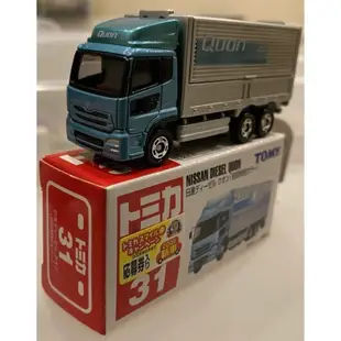 TOMY TOMICA 舊藍標 31 初回 新車貼 日產 DIESEL QUON 貨櫃車 鷗翼車 卡車 貨車 運輸車