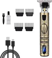Professional Hair Clippers for Men - Rechargeable Zero Gap T-Blade Trimmer & Beard Shaver with LED Display, Hair Cutting Kit & Barber Accessories (for Men/Women)