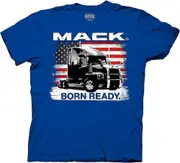 Mack Trucks Born Ready Truck Company Adult T-Shirt Officially Licensed 1 M