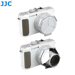 JJC 2合1自動開合鏡頭蓋遮光罩 松下Panasonic DMC-LX7 徠卡Leica D-Lux6 相機適用