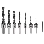 7PC TAPER DRILL & COUNTERSINK SET #PTC-55557