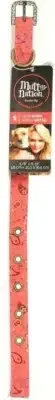 MuttNation Miranda Lambert S To 20 Lb 5/8"X 8 To 12" Pink Paisley Ribbon Collar