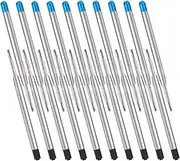 10 x Replaceable Metal Ballpoint Pen Refills, Black Ink Pen Refills for Parker Ballpoint Pens, Medium Point Pen Refills for School and Office Supplies