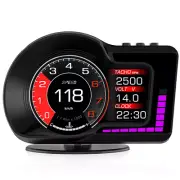 HUD OBD Car Head Up Display Multifunction LCD Instrument Speedometer Tired Alarm (for: BMW)