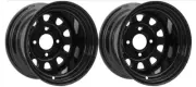 Two Black Yamaha Grizzly ATV Rims Wheels 12" ITP Delta 350 400 450 Kodiak