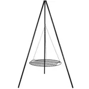 Powder-Coated Steel Fire Pit Tripod Grilling Set for Cooking by Sunnydaze