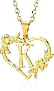 [Woplagyreat] Personalized Birthday Initial A-Z Necklace Gifts for Women Man-Dainty 18K Gold Filled Initial Necklace Trendy Cute Initial Letter Necklace Gold Jewelry Necklace