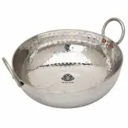 Heavy Guage Stainless Steel Kadhai Kitchen Cookware Wok 1500 ML