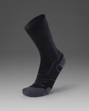 Vectr Cushion Crew Socks, 2XU, S, Black/Titanium, Unisex
