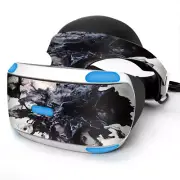 Skin Wrap for Sony Playstation PSVR Headset Black White Swirls Marble Granite