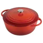 Pyrolux Pyrochef 28cm 6L Tall Round Cast Iron Casserole Induction/Gas/Grill Safe