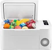 Electric Cooler, Mini Fridge Freezer with Dual Zone, Compressor Electric Cooler for Driving, Camping, Travelling, Fishing, Outdoor and Home Use,