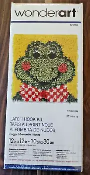 Wonderart Froggy Latch Hook Kit 12” x 12” 426186 Frog Sealed Factory Package New