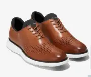 Cole Haan Grand 2.0 Zerogrand British Tan/Ivory Leather Oxford Shoes Mens Size 8