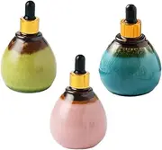 LIFKOME 95ml Essential Oil Dropper Bottles Set of 3 Ceramic Sub Bottles Aromatherapy Perfume Maker