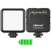 VL49 2000mAh LED Video Light w 3 Cold Shoe, Rechargeable Soft Light Panel, Po...