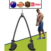Ergonomic Triceps Pull down Rope with Non-Slip Natural Rubber Grip Attachment AU