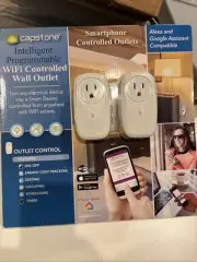 Alexa compatable Smart plugs - 2 Programmable WiFi Controlled Wall Outlet
