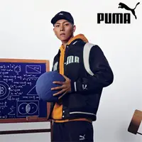 在飛比找PChome24h購物優惠-PUMA 外套 流行系列 TEAM FANBASE 黑白 瘦