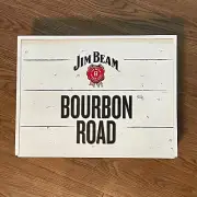 Jim Beam Bourbon Road Bourbon Whiskey Wooden Crate Box