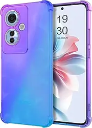 [YINLAI] Case for Oppo Reno11 F 5G Case, Slim Soft TPU Anti-Fall Corners Shockproof Transparent Protective Phone Case for Oppo Reno11 F 5G 6.7'' 2024, Purple/Blue