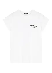 Balmain Logo Cotton T-shirt - White And Black - M M