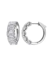 Created Forever 14K 10.00 ct. tw. Lab-Grown Diamond Hoop Earrings