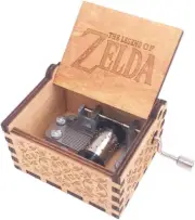 The Legend of Zelda Music Box Hand Crank Musical Box Carved Wooden,Play Zelda:So
