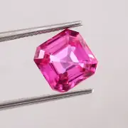 AAA 7x7 MM Natural Flawless Ceylon Pink Sapphire Loose Asscher Gemstone Cut