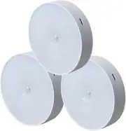 3 Pack Led Wireless Night Light Human Body Induction Mode Lighting Lamp Usb Charging Can Be Hand