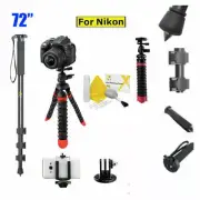 72" Monopod + IR Remote Control + 12" CARBON FIBER FLEXIBLE TRIPOD FOR NIKON
